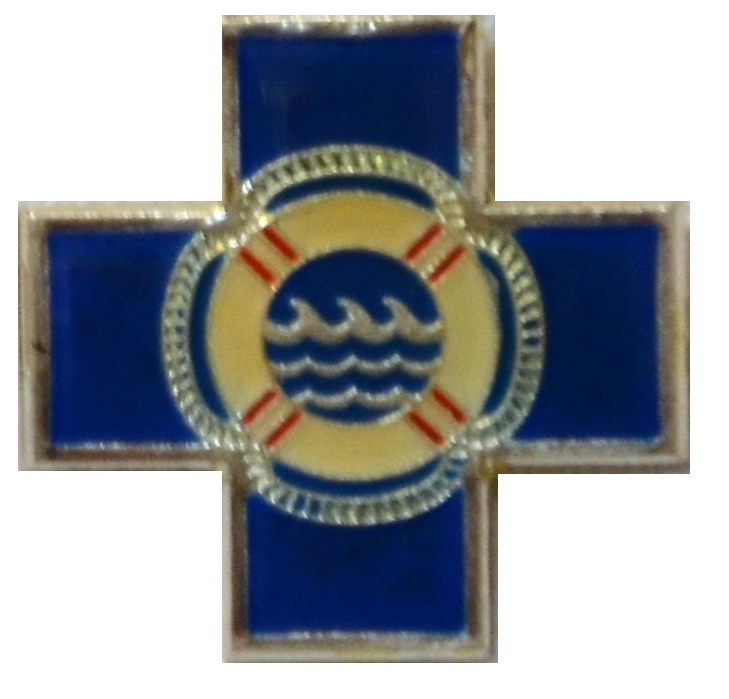 Blaues Kreuz Miniatur Silber