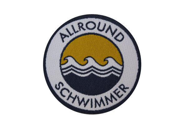 12. Allroundschwimmer Stoffabzeichen klein 43mm