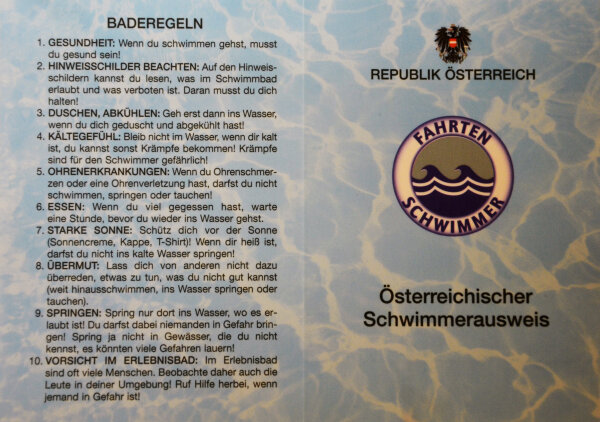 3. Fahrtenschwimmer Ausweis