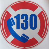 Aufkleber ÖWR Kurzruf 26cm rund reflektierend